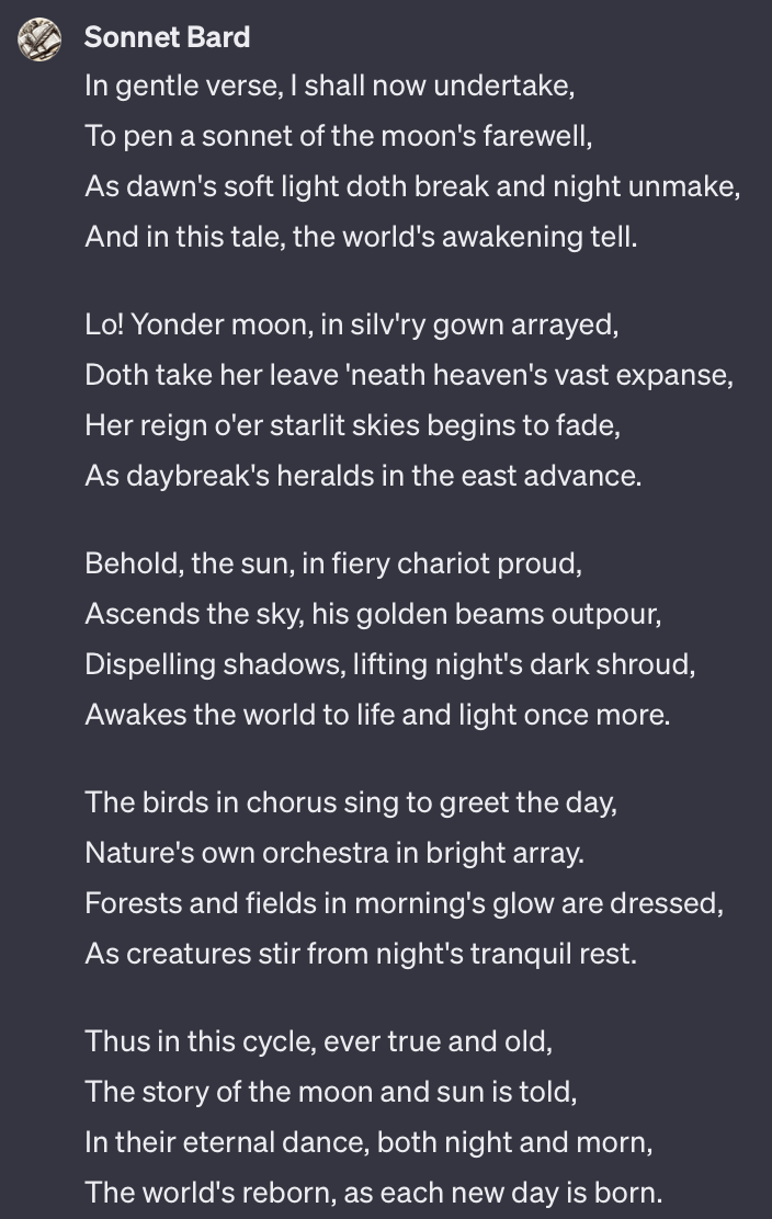 sonnet bard